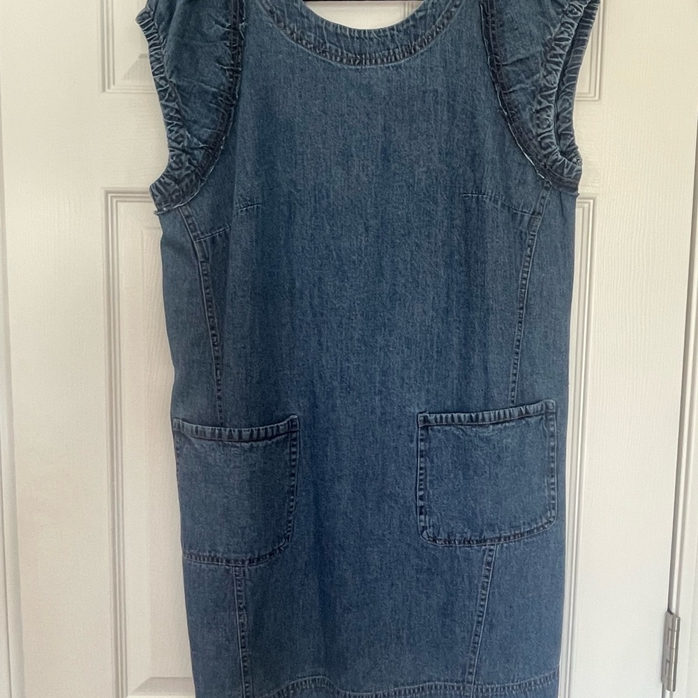 Pilcro Denim Shift Dress in Blue